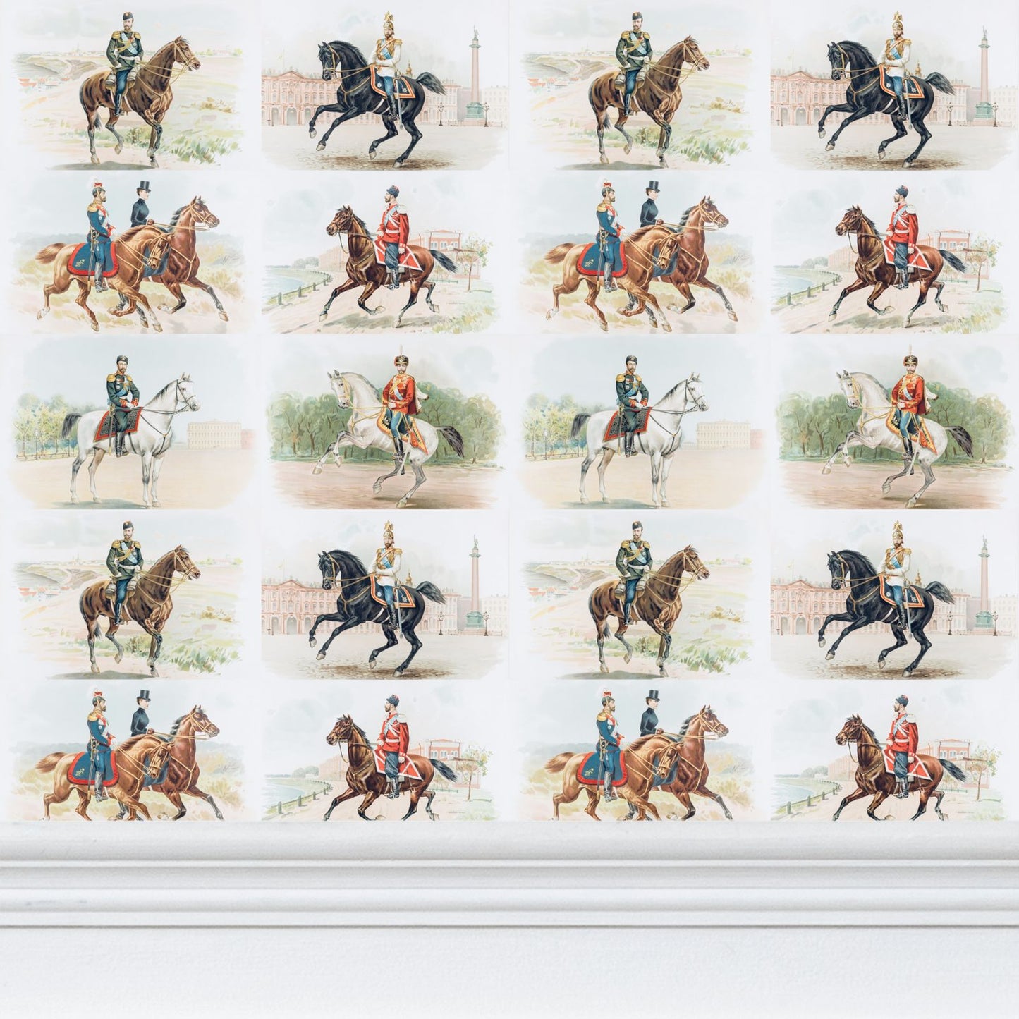 Nicky on horseback Blue (large)