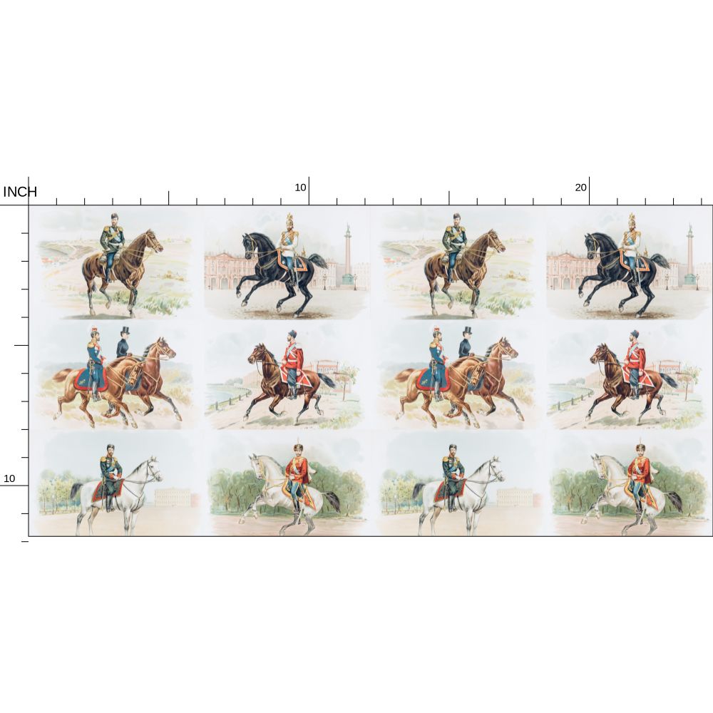 Nicky on horseback Blue (large)