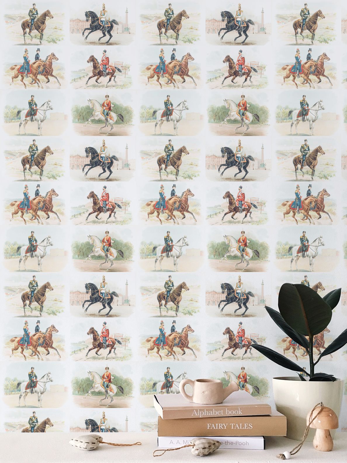 Nicky on horseback Blue (large)