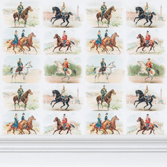 Nicky on horseback Blue (large)